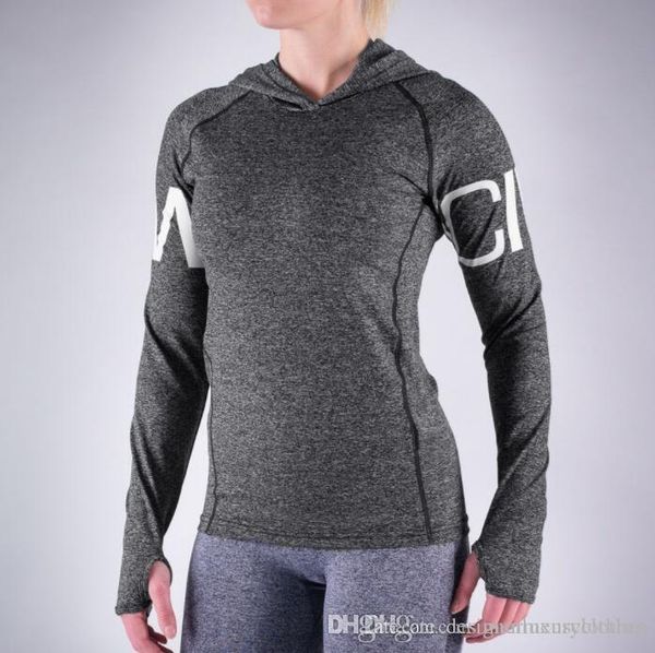 

новые женские модные спортивные спортивные серые толстовки письма дизайнер slim fit тонкие кофты топы, Black