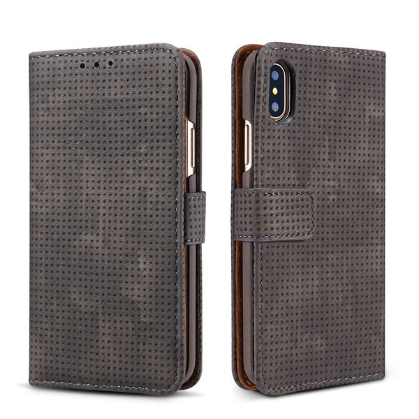 

leather flip cover for iphone 11 pro max xr xs 8 plus breathable mesh card pocket handphone kickstand protective back shell for iphone