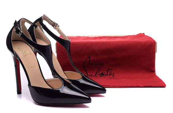 

Chri tian luxury louboutin cl 2020 women red bottom pump high heel peep toe tiletto dre hoe platform patent leather matte color c564, Black