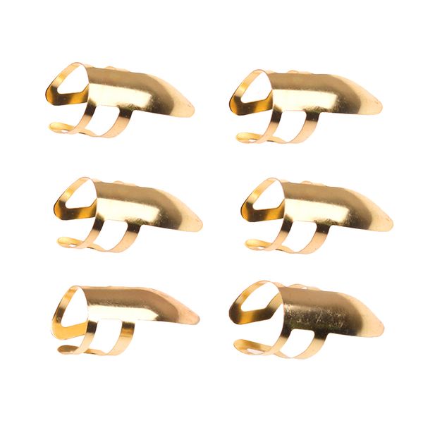 

6pcs nail nails for guitar guitar picks finger picks adjustable size gold