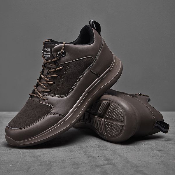 

мода зимние кроссовки для мужчин женские черные кофейные кожа зима храните теплые спортивные кроссовки мужские тренажеры домодельный бренд и, White;red