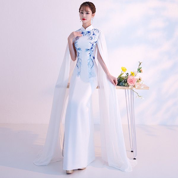 

slim party cheongsam vintage chinese style womens wedding qipao evening dress elegant sleeveless long robe retro vestidos, Red