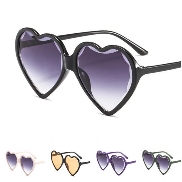 

fashion women trimming sunglasses cut heart sun glasse goggles anti-uv spectacles oversize frame eyeglasses ornamental adumbral eyewear a, White;black