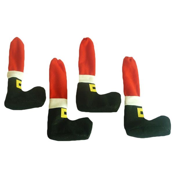 

4pcs of christmas black chair leg cover with buckle chair cover floor protectors for furniture legs table covers round