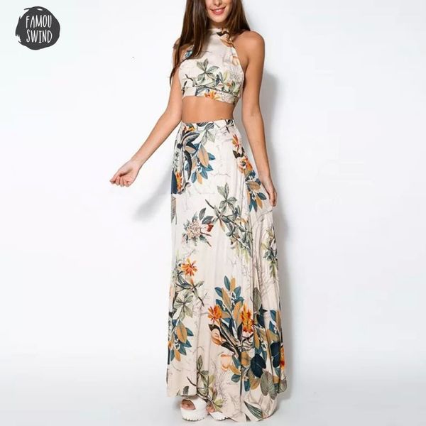 

women summer dress short bodycon 2 pcs set crop long maxi skirt party floral print beach dresses vestidos, White