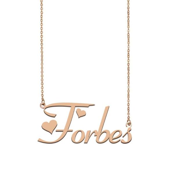 

forbes name necklace , custom name necklace for women girls friends birthday wedding christmas mother days gift, Silver
