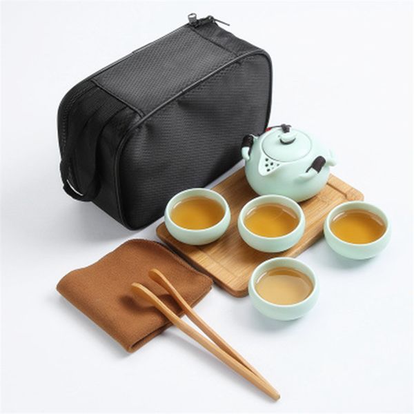 Preferenza teiera in ceramica bollitore gaiwan tazza di tè per puer teiera cinese set da tè portatile bicchieri Vendite dirette in fabbrica