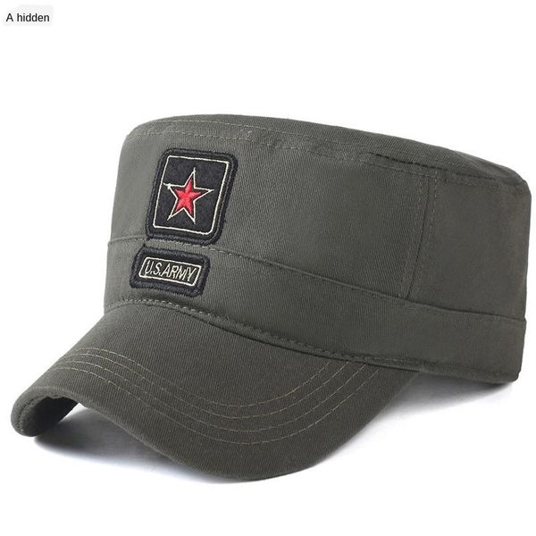 

men's designer fashion leisure sports outdoor cotton mountaineering travel simple and atmospheric flat hat, Blue;gray