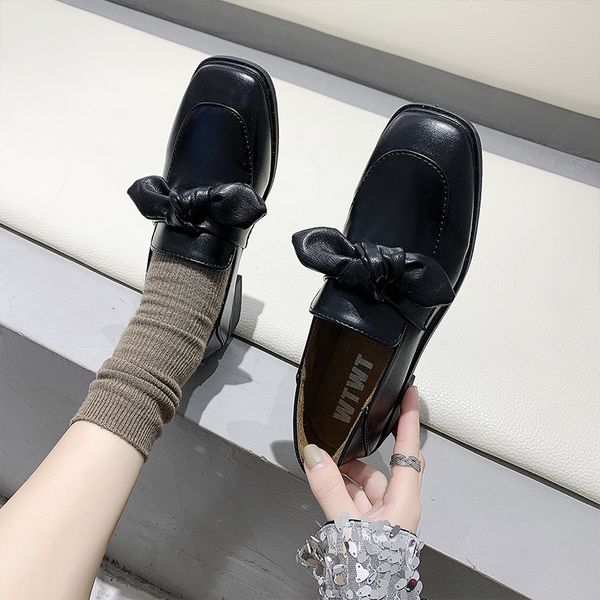 

shoes woman 2020 all-match designer women british style black flats oxfords women's female footwear round toe