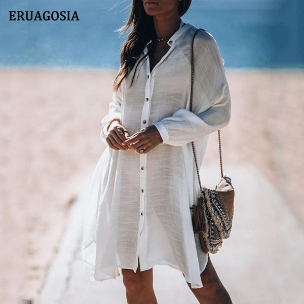 

2020 white beach dress see through bikini cover up beachwear bathing suit women swimsuit robe de plage vestido playa pareo femme