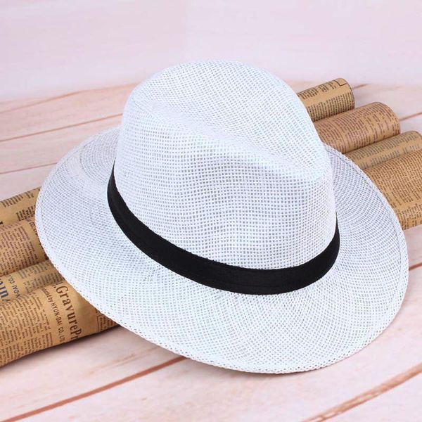 

women men panama hat summer sun hats beach straw hat for travel outdoor uv protection cap chapeau femme sale, Blue;gray