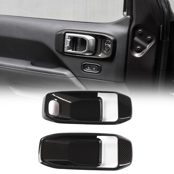 

2 door inner door bowl decorative carbon fiber for jeep wrangler jl 2018 factory outlet high quatlity auto internal accessories