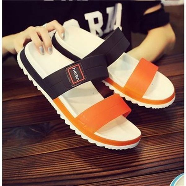 

summer fashion mens sandals breathable non-slip beach flip-flops bathroom waterproof slippers garden jelly shoes, Black