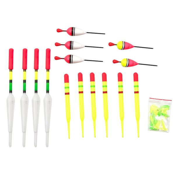 

1 set (15pcs) vertical buoy sea fishing floats for most type of angling with attachment rubbers fishing lures