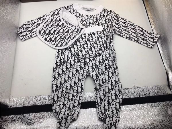 

new fashion style baby boys girls rompers kids long sleeve cotton jumpsuits infant girls letter cotton romper boy clothing, Blue