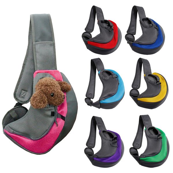 

outdoor travel pet puppy carrier handbag pouch mesh oxford single shoulder bag sling mesh comfort travel tote shoulder bag