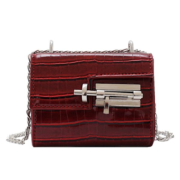 

bag fashion pu leather crocodile women's square shoulder messenger bag sac a main femme bags for women 2020 bolso mujer