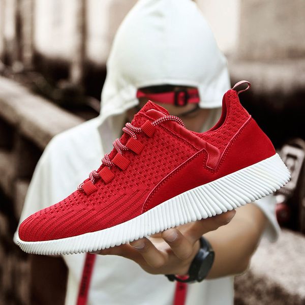 

white men casual shoes mesh breathable mens outdoor sneakers lace up comfortable light footware shoes