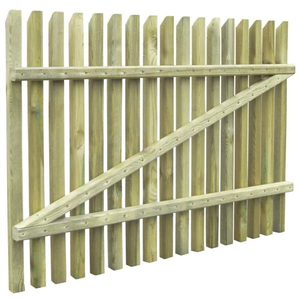 

fsc impregnated pine wood fence gate 100x75 cm garden sets