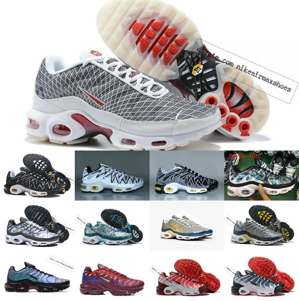 

wholesale 2019 new original tn shoes new designs fashion men breathable mesh air tn plus chaussures requin sports trainers shoes, Black