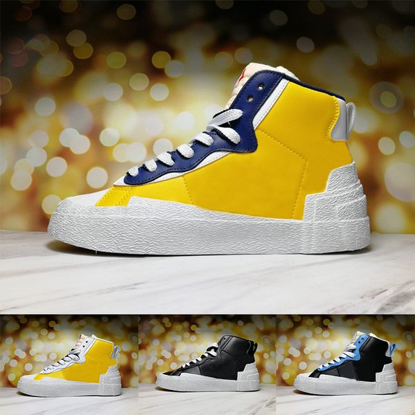 

sacai x blazer mid ldv mens running shoes brand designer sneakers casual skate dunk sports blazers trainers with box size 36-45