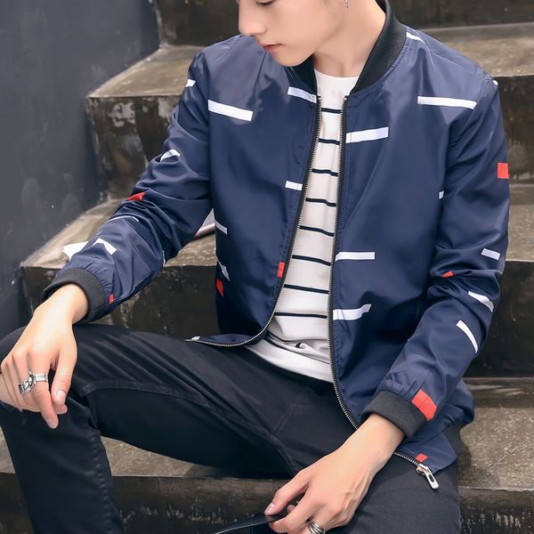 

outerwear men's spring and autumn trend youth handsome and wealthy, Tan;black