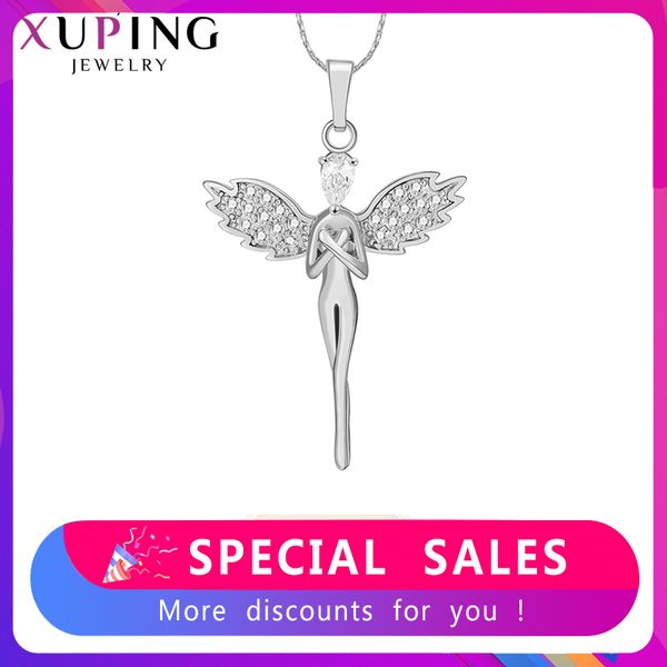 

xuping fashion charm style necklace pendant of human shape for women girls jewelry black friday gifts s81,6-33357, Silver