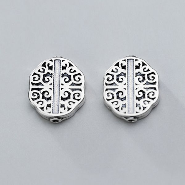 

925 sterling silver классическая полые геометрия пространства бисер 16мм тайский серебряный ремесленного шарма разнос свободных шариков diy