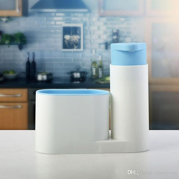 

multifunctional soap dispenser storage rack sink tidy set kitchen shelf pot brush drainboard liquid dispenser kitchen goods