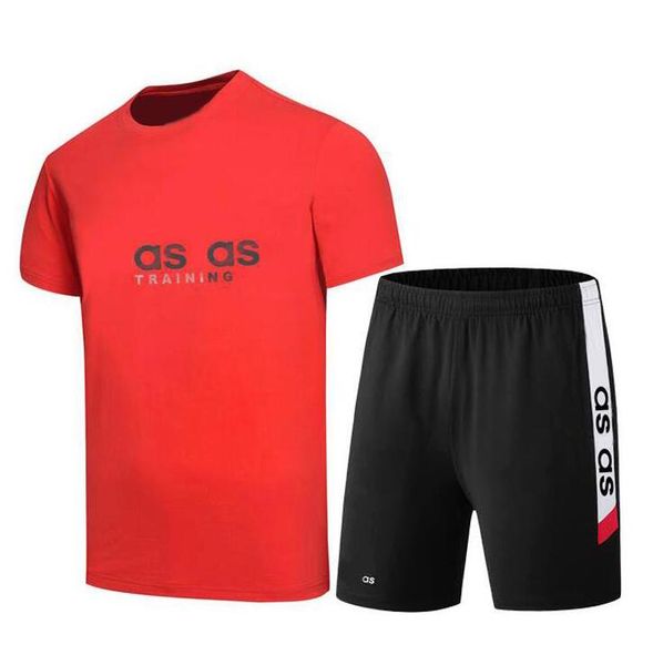 

2020 new summer mens designer tracksuit with letters fashion brand sportsuits for men logo short sleeved casual jogger pants suits l-5xl, Gray