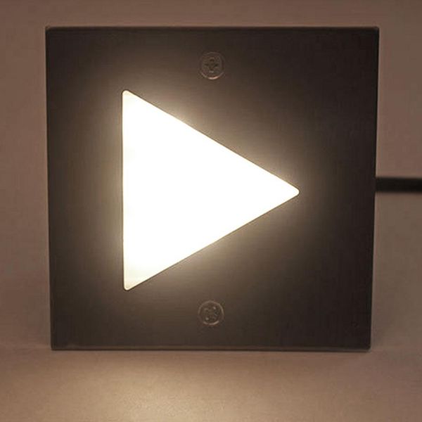 

dropshipping outdoor led solar underground lamp 1pcs waterproof stair light wall embedded lighting step deck footlights ip68