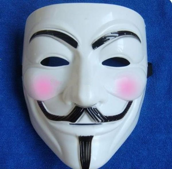 

20pcs/lot v mask for vendetta anonymous movie guy mask white color halloween cosplay ing