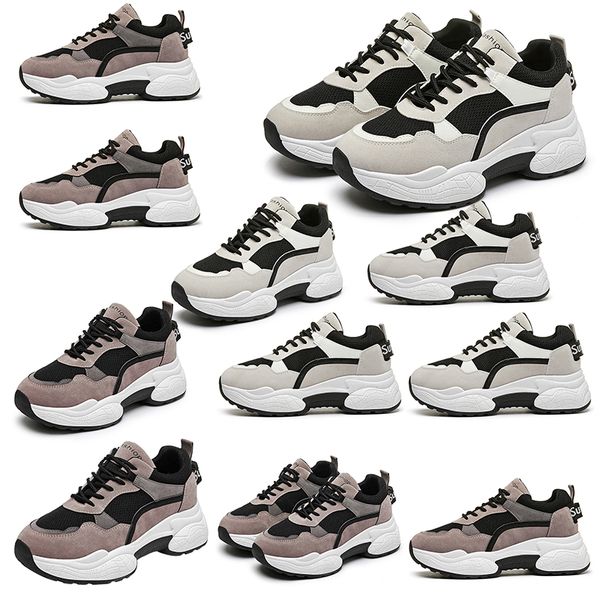 

wholesale platform women running shoes triple grey black browm white mesh comfortable breathable trainer designer sneakers size 35-40