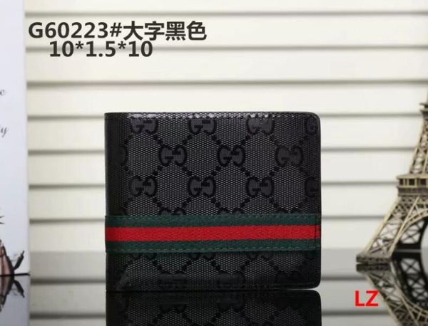 

fashion men's women wallets designer wallet pu leather fashion cross-wallet high-quality mens designer card wallets pocket bag european, Red;black