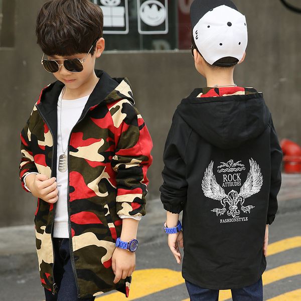 

boys double-sided wear clothes boys coat kids outerwear children jacket wind coats teenager's outwear casual style jackets, Blue;gray