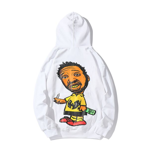 

streetwear casual loose round neck sweatshirt men 2019 autumn new hooded back print couple hooded hoodies, Black