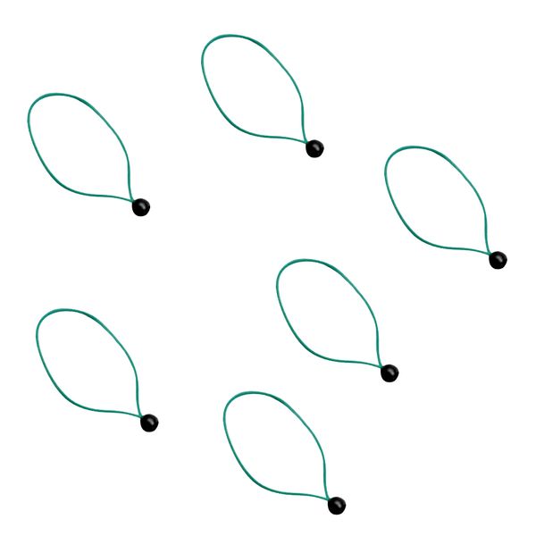 

6 pieces/ set 24cm/9.4'' 4mm heavy duty elastic ball cord tarp tent awning fixing tie down strap camping hiking