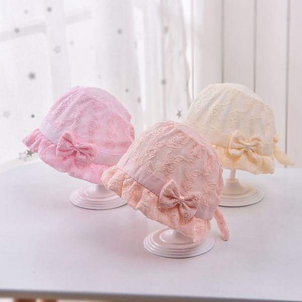 

four-leaf clover court lace lace children's hat baby hundred-day p decorative hat, Yellow