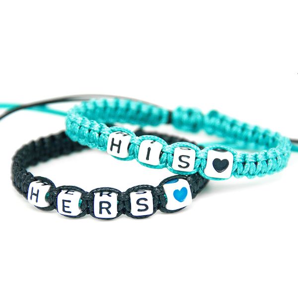 

2pcs/pair couple bracelets his and hers love rope chain lovers gift braided boyfriend girlfriend charm bracelet, Golden;silver