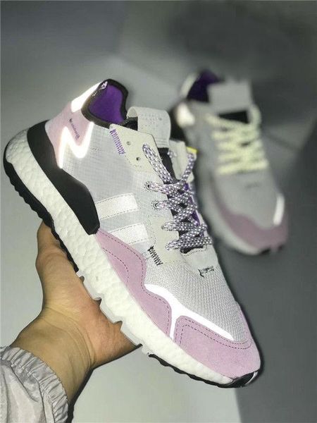 

2020 wholesale nite jogger shoes men womens running shoes core black shock red classic sports chaussures trainers shoes sneakers