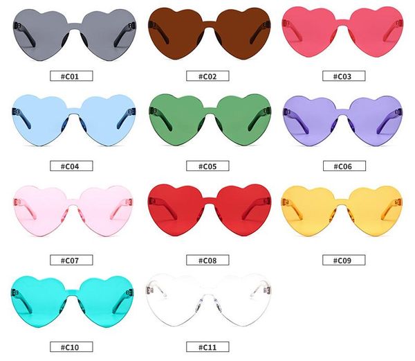 

11 tyle attractive heart hape ungla e women fa hion acce orie lovely colorful clear eyegla e rimle frame ungla e dc248