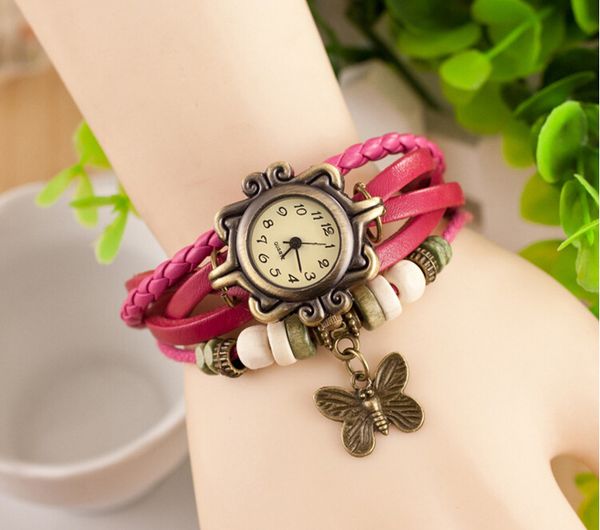 

vintage compilation bracelet watch butterfly bracelet watch ladies, Slivery;brown