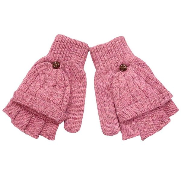 Fashion-2018 модные перчатки теплые женщины зимние перчатки зимние перчатки без пальцев женские девушки расслоенные теплые половинные пальцы перчатки