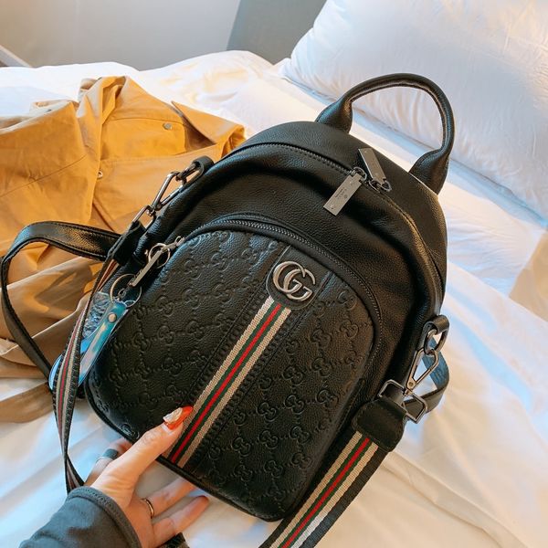 

2020 new backpack gucci school bags girls double shoulder canvas lovers leisure travel bag