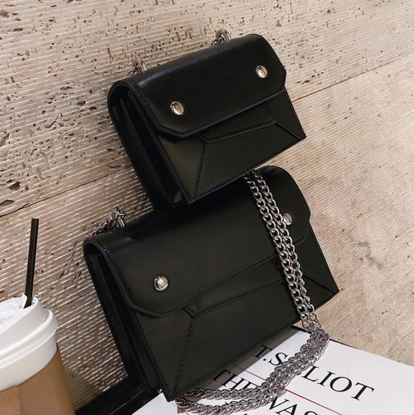 

elegant female square crossbody bag 2019 fashion new quality pu leather women's designer handbag chain shoulder messenger bag