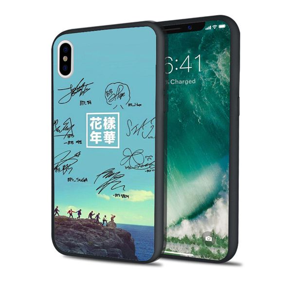 

coque luxury signature art phone case for iphone 11 pro xs max xr 8 7 6s plus 5s se 5 case black soft silicone tpu cover.