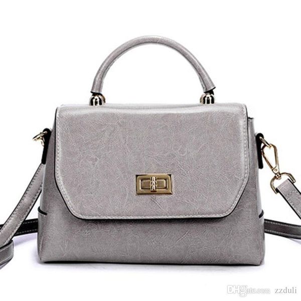 

real leather bag female 2019 new korean version of the fashion simple ladies handbag with flip cover shoulder bag