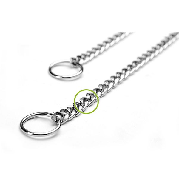 

dog choke collar chain slip martingale p chain heavy duty stainless steel curb chain for small medium large dogs 40 50 60cm