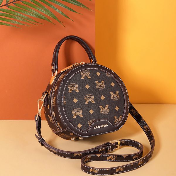 

2020 designer messenger bags fashion female bag trend printing small round bag niche bag female bags l8832