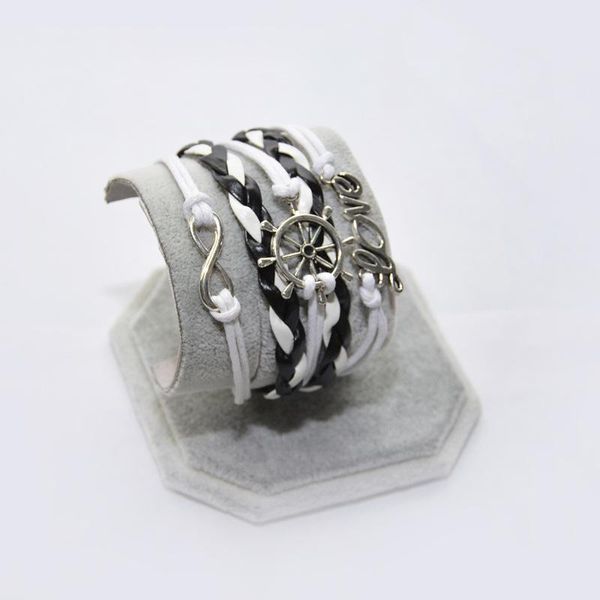 

infinity ювелирные изделия оптом новые кожаные ремешки для браслета с подвесками, Golden;silver